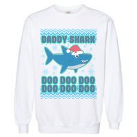 Christmas Daddy Shark Doo Doo Doo Garment-Dyed Sweatshirt