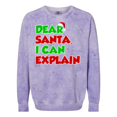 Christmas Dear Santa I Can Explain Colorblast Crewneck Sweatshirt