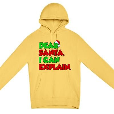 Christmas Dear Santa I Can Explain Premium Pullover Hoodie