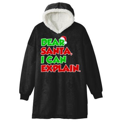 Christmas Dear Santa I Can Explain Hooded Wearable Blanket