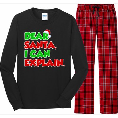 Christmas Dear Santa I Can Explain Long Sleeve Pajama Set