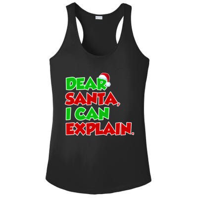 Christmas Dear Santa I Can Explain Ladies PosiCharge Competitor Racerback Tank