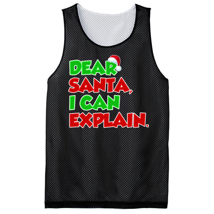 Christmas Dear Santa I Can Explain Mesh Reversible Basketball Jersey Tank