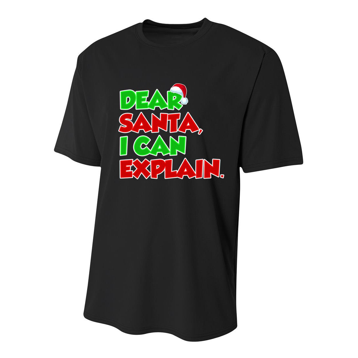 Christmas Dear Santa I Can Explain Youth Performance Sprint T-Shirt