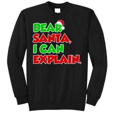 Christmas Dear Santa I Can Explain Tall Sweatshirt