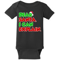 Christmas Dear Santa I Can Explain Baby Bodysuit