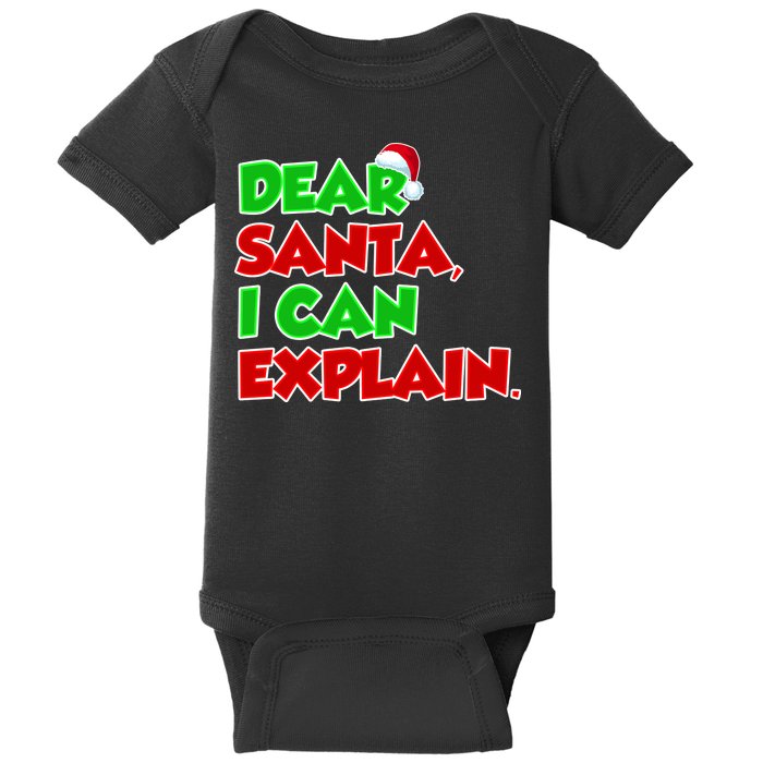 Christmas Dear Santa I Can Explain Baby Bodysuit