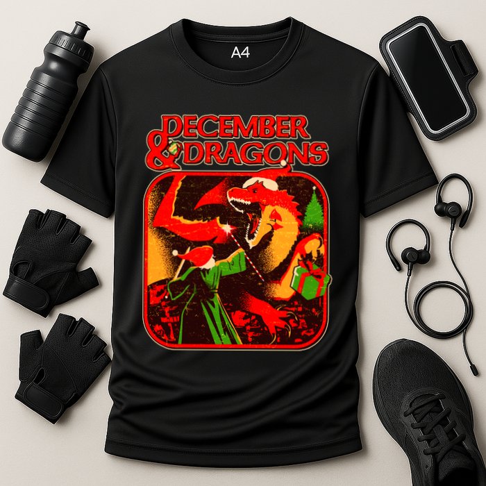 Christmas December & Dragons Cooling Performance Crew T-Shirt