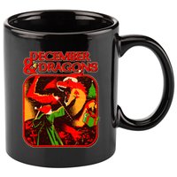 Christmas December & Dragons 11oz C Handle Ceramic Mug