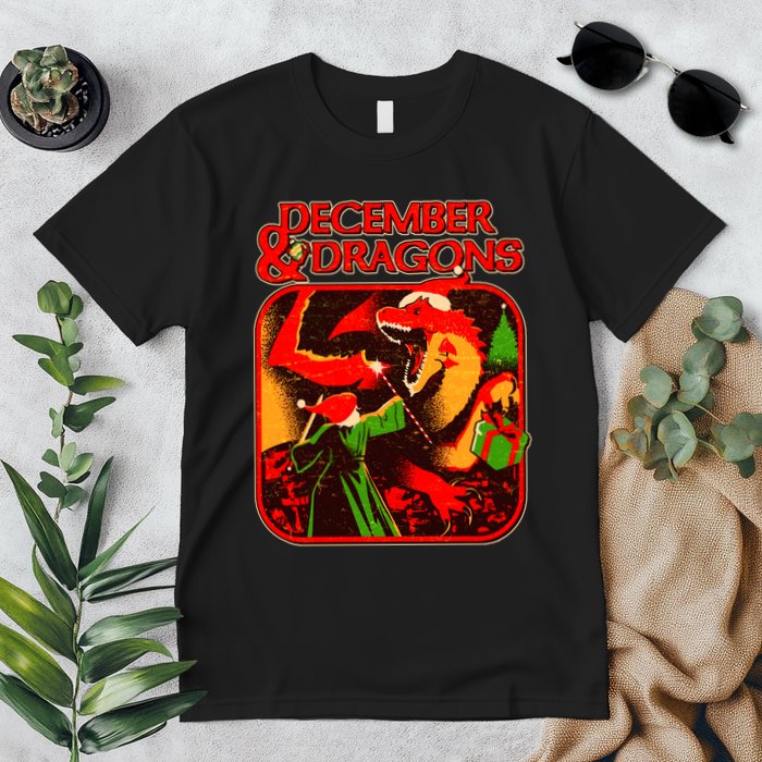 Christmas December & Dragons Premium T-Shirt