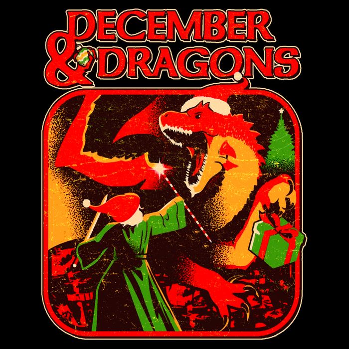 Christmas December & Dragons Premium T-Shirt