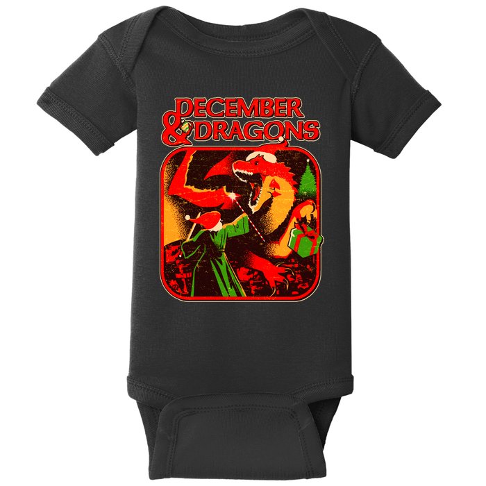 Christmas December & Dragons Baby Bodysuit