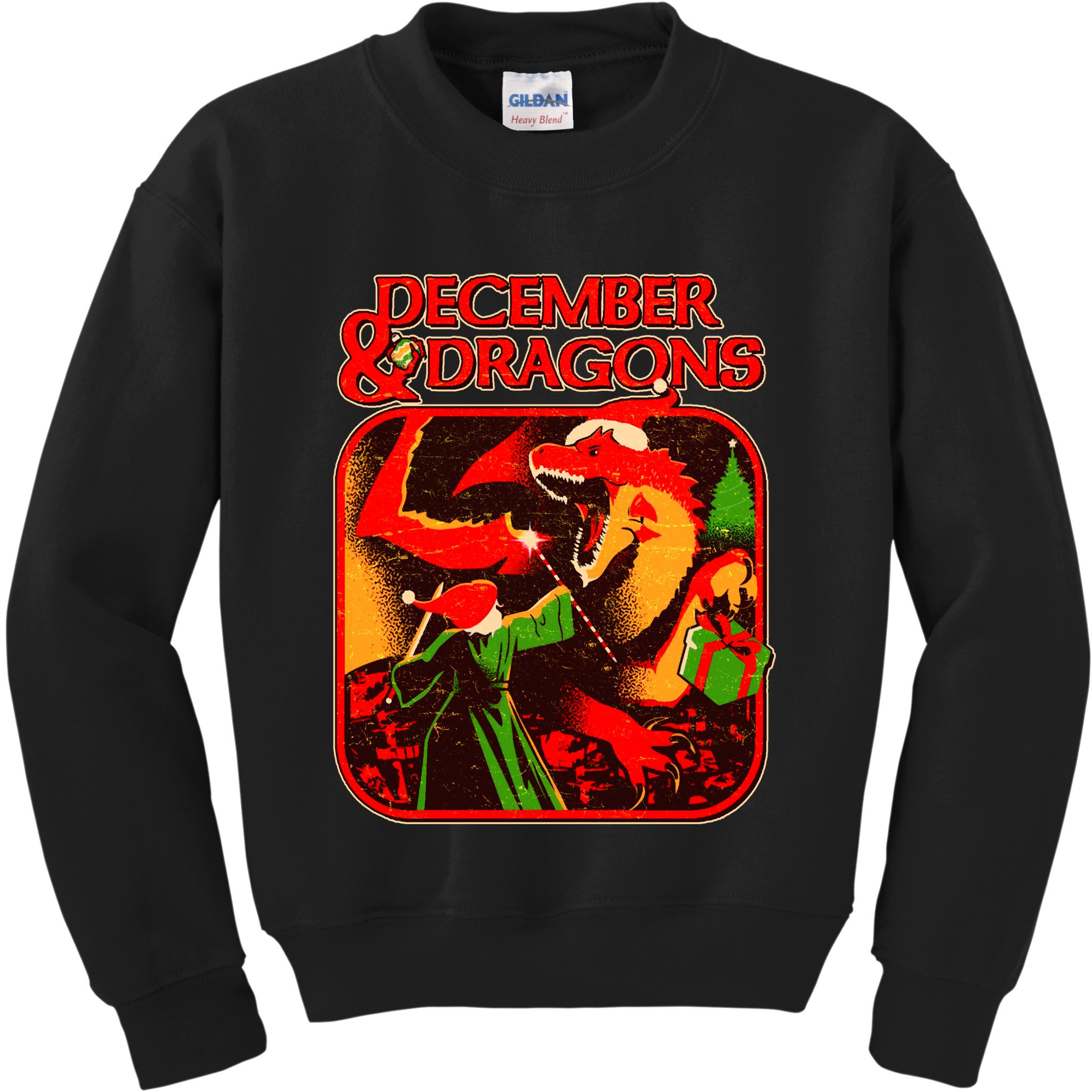Christmas December & Dragons Kids Sweatshirt