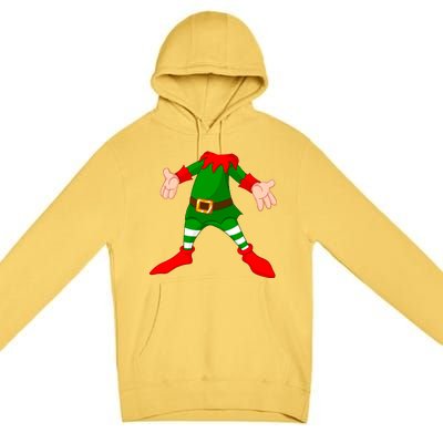 Christmas Elf Big Head Suit Premium Pullover Hoodie