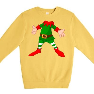 Christmas Elf Big Head Suit Premium Crewneck Sweatshirt