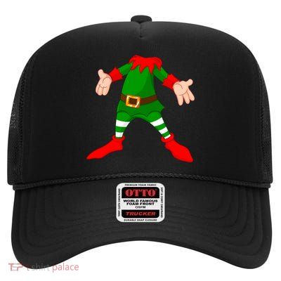 Christmas Elf Big Head Suit High Crown Mesh Back Trucker Hat