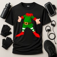 Christmas Elf Big Head Suit Cooling Performance Crew T-Shirt