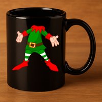 Christmas Elf Big Head Suit 11oz C Handle Ceramic Mug