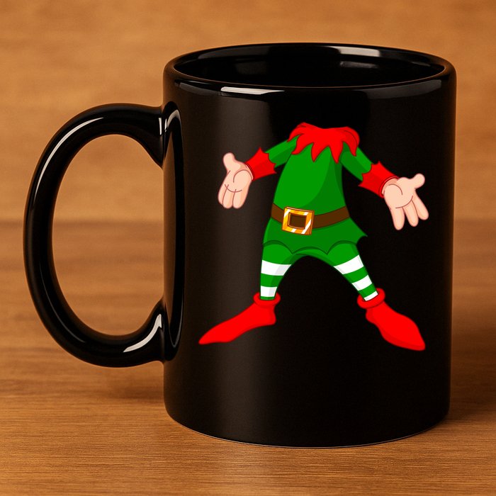 Christmas Elf Big Head Suit 11oz C Handle Ceramic Mug