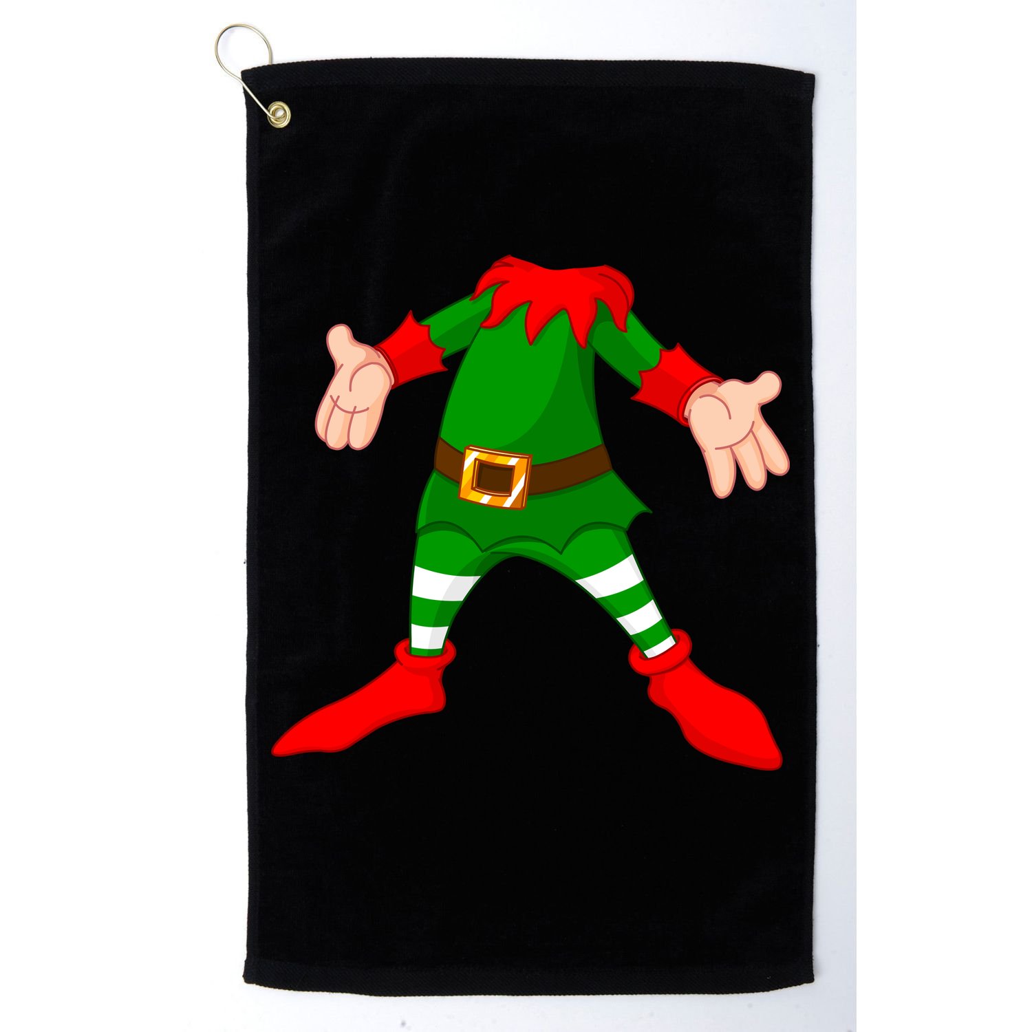 Christmas Elf Big Head Suit Golf Towel