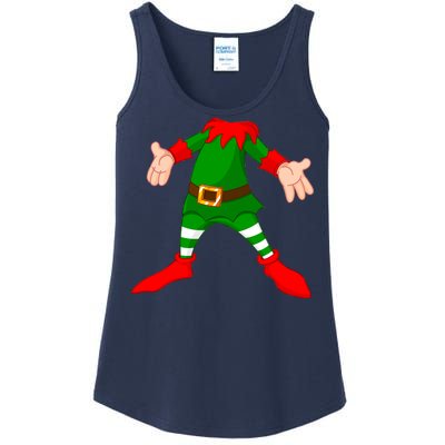 Christmas Elf Big Head Suit Ladies Essential Tank