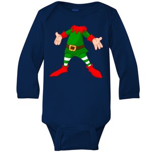 Christmas Elf Big Head Suit Baby Long Sleeve Bodysuit