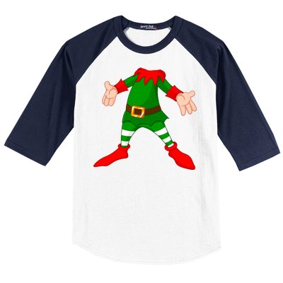 Christmas Elf Big Head Suit Baseball Sleeve Shirt