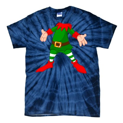 Christmas Elf Big Head Suit Tie-Dye T-Shirt