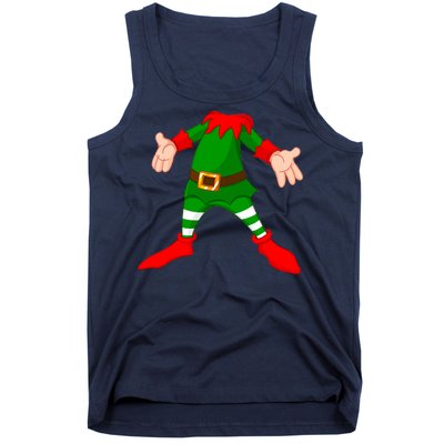 Christmas Elf Big Head Suit Tank Top