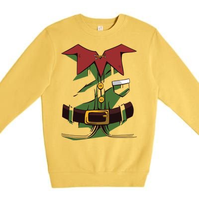 Christmas Elf Costume Funny Premium Crewneck Sweatshirt