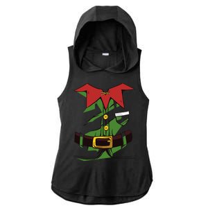 Christmas Elf Costume Funny Ladies PosiCharge Tri-Blend Wicking Draft Hoodie Tank