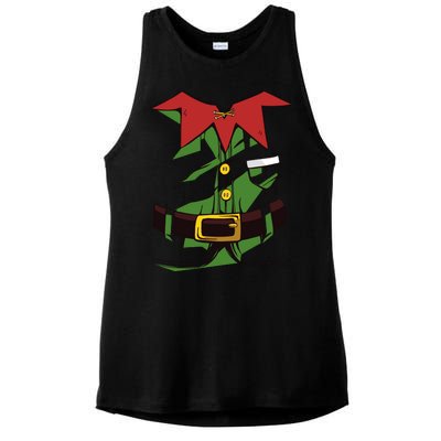 Christmas Elf Costume Funny Ladies PosiCharge Tri-Blend Wicking Tank