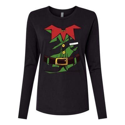 Christmas Elf Costume Funny Womens Cotton Relaxed Long Sleeve T-Shirt