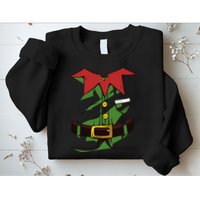 Christmas Elf Costume Funny Sweatshirt