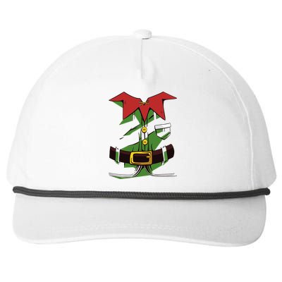 Christmas Elf Costume Funny Snapback Five-Panel Rope Hat