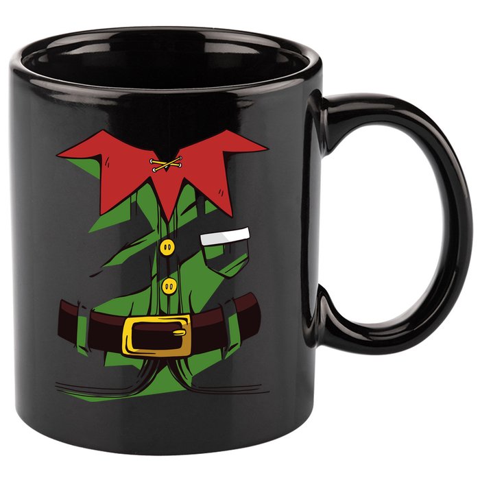 Christmas Elf Costume Funny 11oz C Handle Ceramic Mug