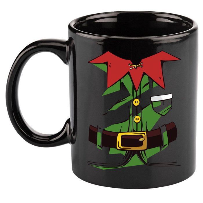 Christmas Elf Costume Funny 11oz C Handle Ceramic Mug
