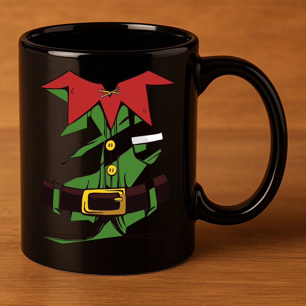 Christmas Elf Costume Funny 11oz C Handle Ceramic Mug