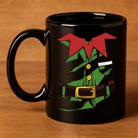 Christmas Elf Costume Funny 11oz C Handle Ceramic Mug