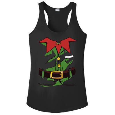 Christmas Elf Costume Funny Ladies PosiCharge Competitor Racerback Tank