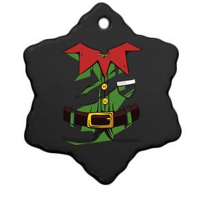 Christmas Elf Costume Funny Ceramic Star Ornament