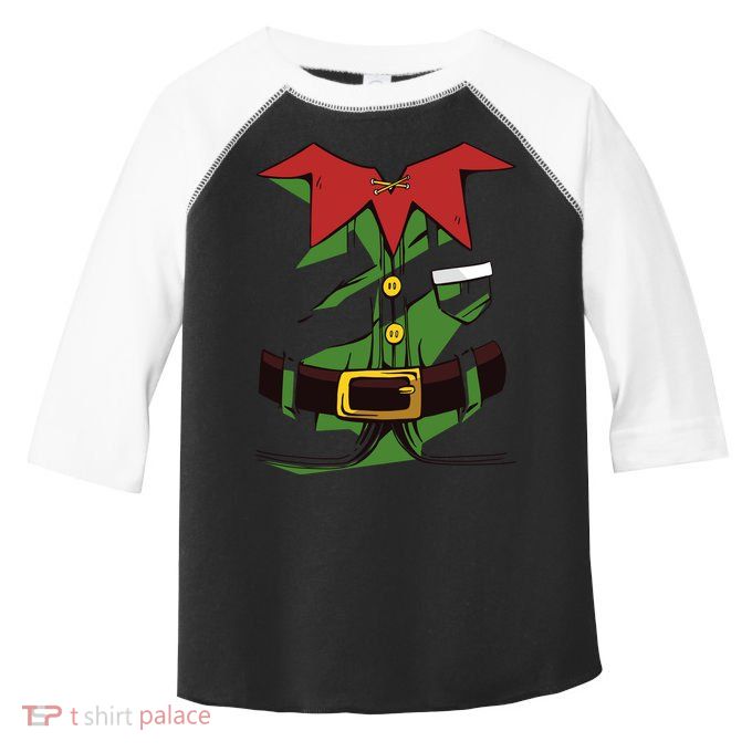 Christmas Elf Costume Funny Toddler Fine Jersey T-Shirt