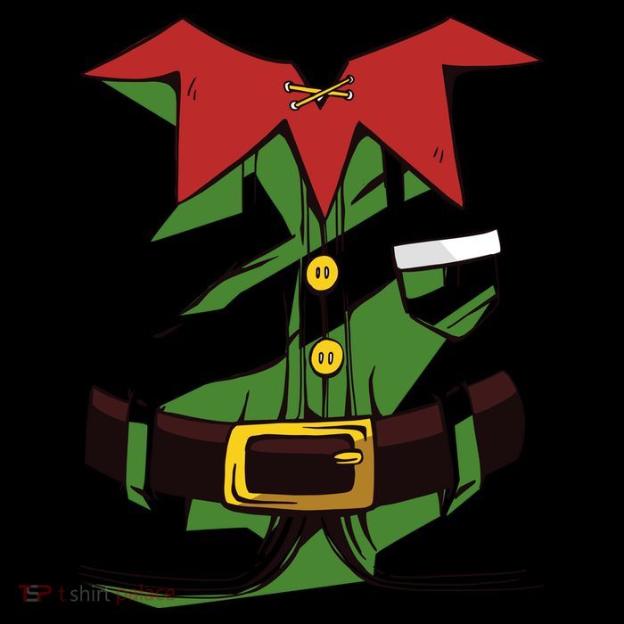 Christmas Elf Costume Funny Womens T-Shirt