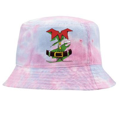 Christmas Elf Costume Funny Tie-Dyed Bucket Hat