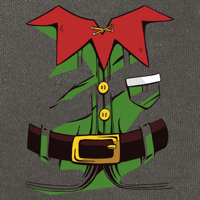 Christmas Elf Costume Funny Cotton Canvas Backpack