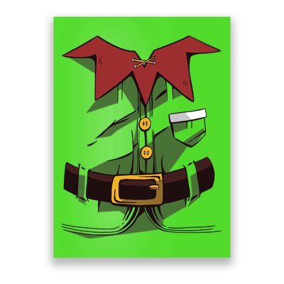 Christmas Elf Costume Funny Poster