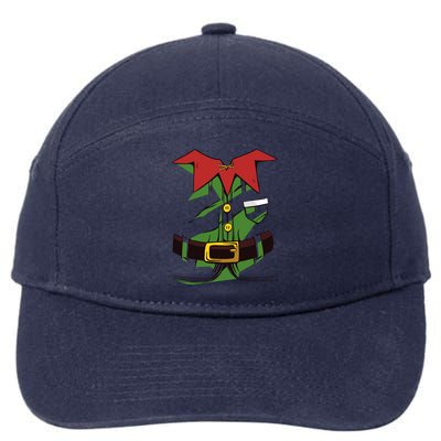 Christmas Elf Costume Funny 7-Panel Snapback Hat