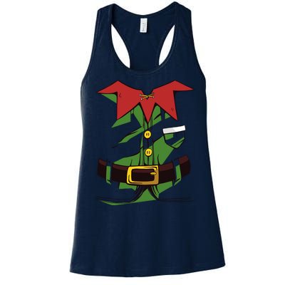 Christmas Elf Costume Funny Women's Racerback Tank