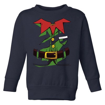 Christmas Elf Costume Funny Toddler Sweatshirt