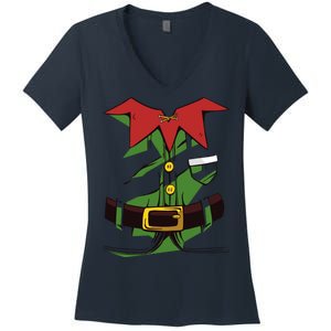 Christmas Elf Costume Funny Women's V-Neck T-Shirt